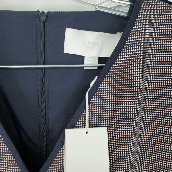 Hugo Boss Daviara V-Neck Sheath Dress Short Sleeves Size 6 US NEW WITH TAGS - Picture 4 of 6